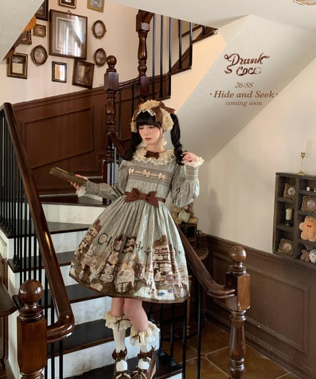 「Hide And Seek」長袖ワンピース 【4/25まで】送料無料！