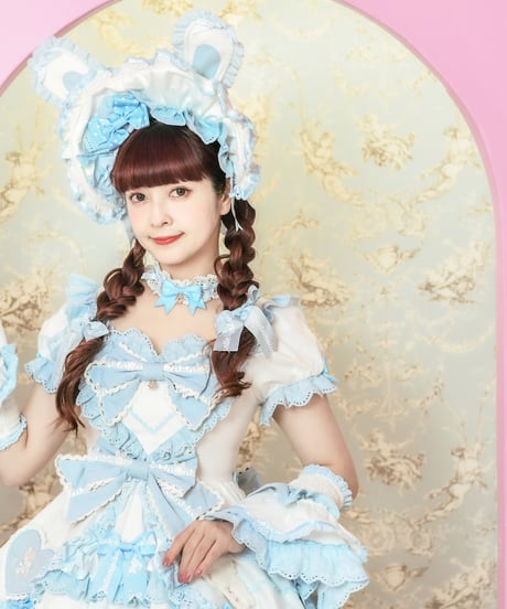 「ラビットリボン」青木美沙子コラボドレス（サックス）【6/15まで】送料無料！