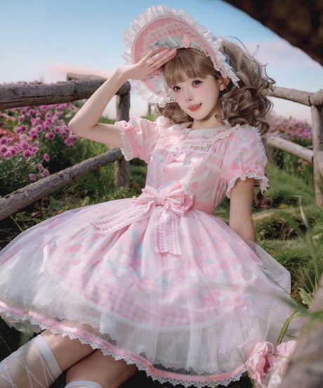 「花箱×サンリオ マイメロディ」薔薇ドール襟ワンピース 【7/20まで】ロリータ