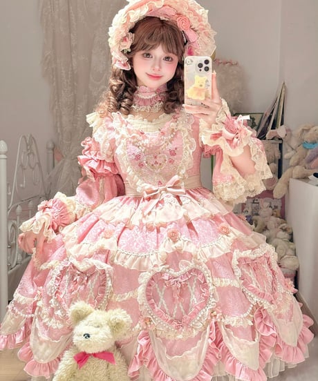「Vintage Cake」ドレス４点フルセット（ピンク） 【2/14まで】送料無料！