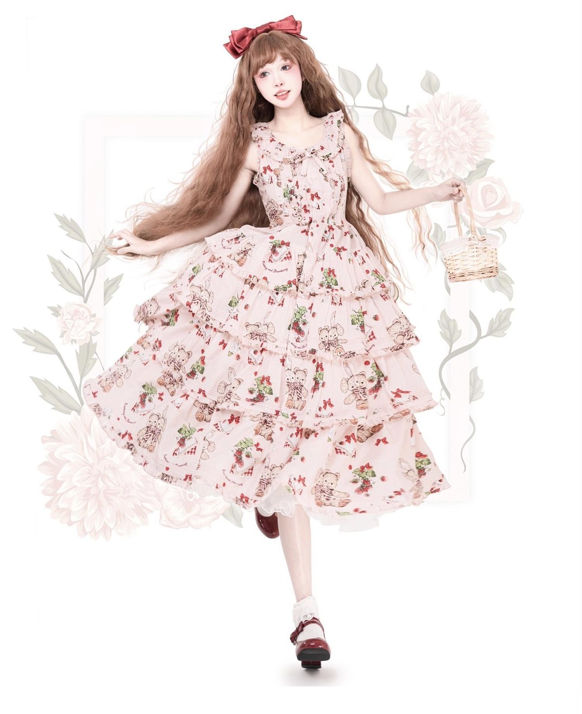 新品 angelicpretty トラベルくまちゃん JSK ピンク