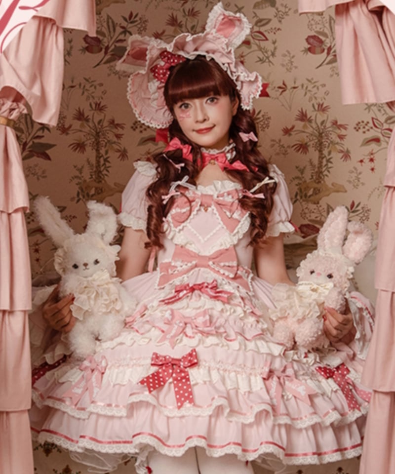 ラビットリボン」青木美沙子コラボドレス（ピンク）【6/15まで】送料