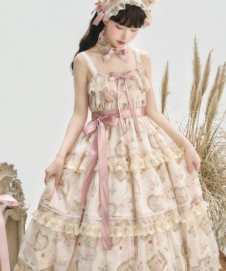 「Victorian Cat」段々ジャンパースカート 【3/14まで】送料無料！
