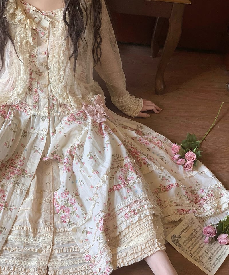 ローズブーケ」トップス・スカート・ワンピース 【8/11まで】送料無料