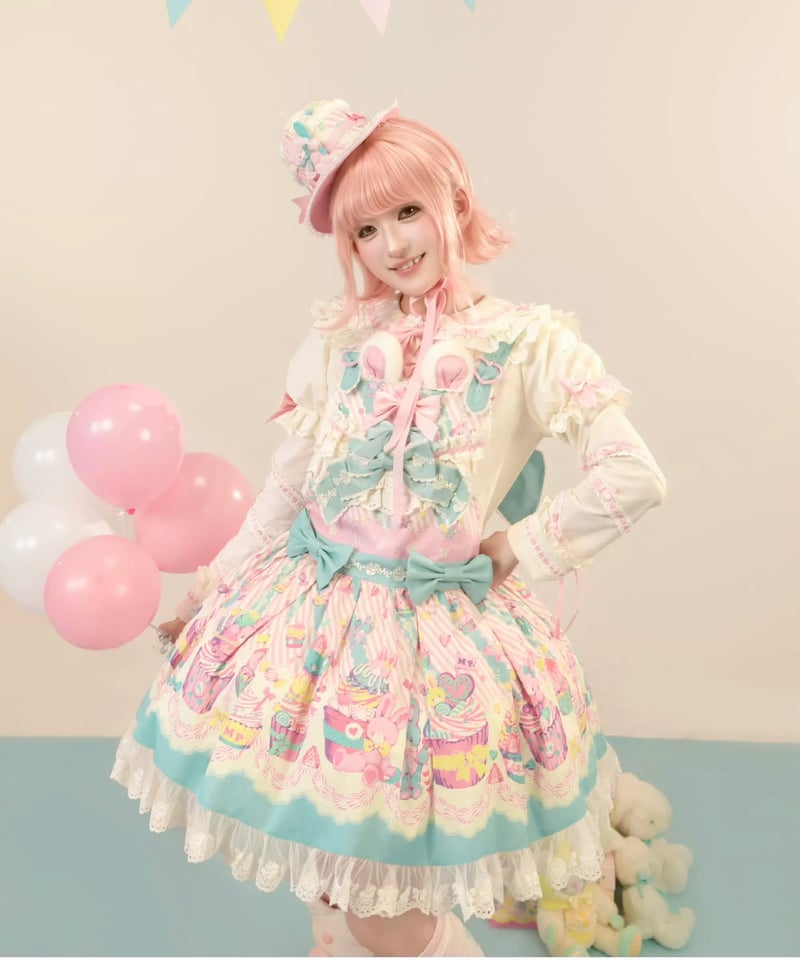 カップケーキ」ケーキ柄サロペット 【1/28まで】送料無料！ | GIRLISM