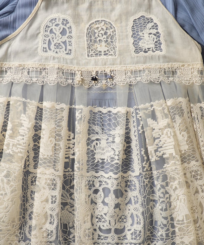 値下げ終了！希少 フランス アンティークレースエプロン 値下げ終了