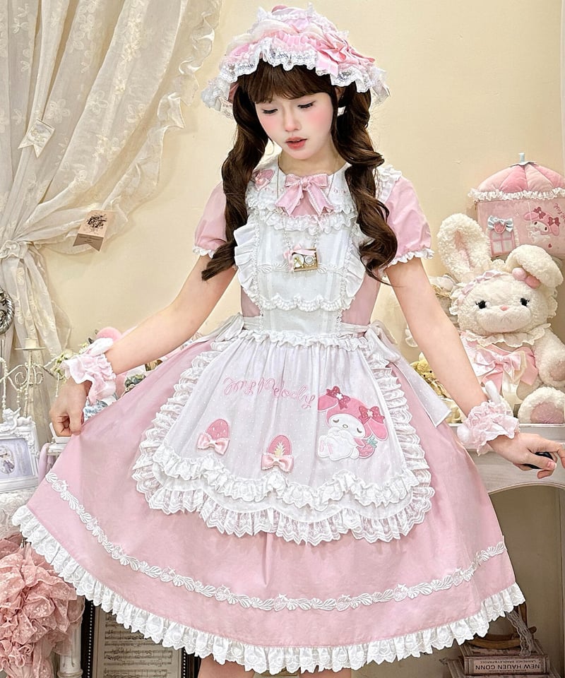 マイメロコラボ」エプロンワンピース 【3/7まで】送料無料！ | GIRLISM