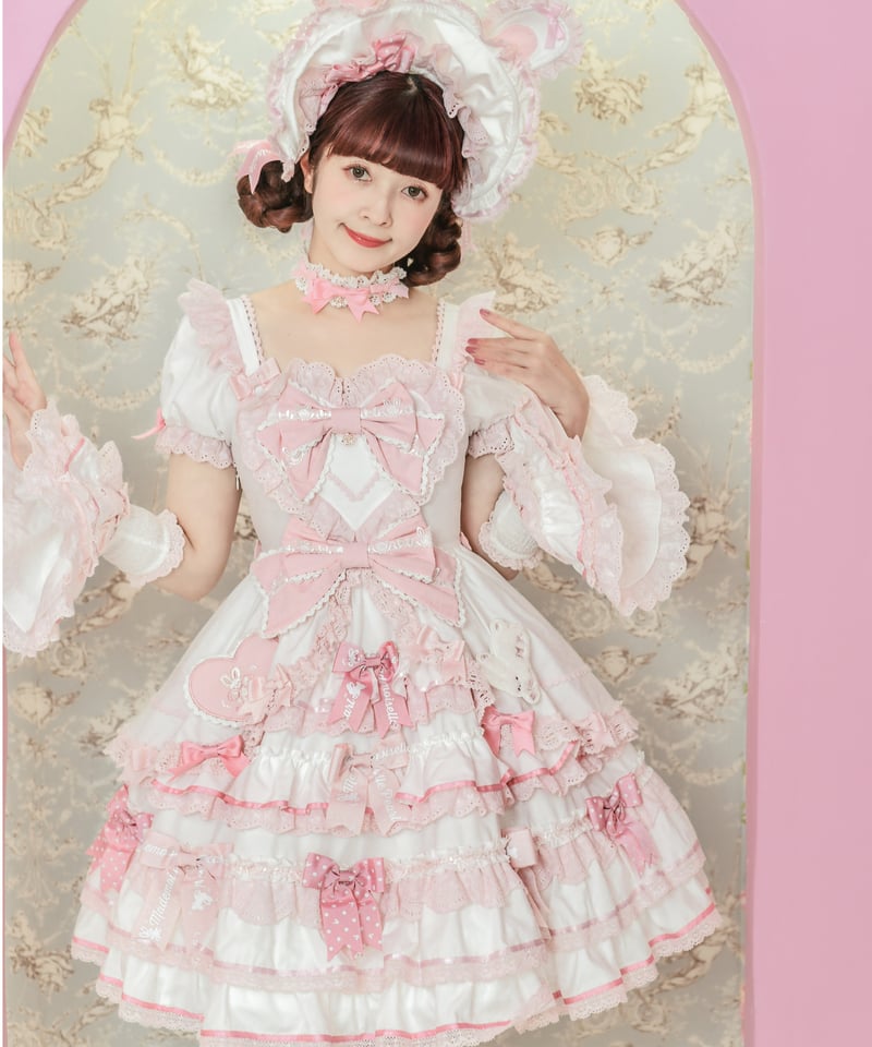 ラビットリボン」青木美沙子コラボドレス（ホワイト）【6/15まで