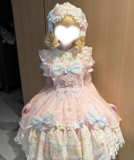 「仲夏物語リトルツインスターズコラボ」柄付きワンピース 【6/8まで】ロリータ