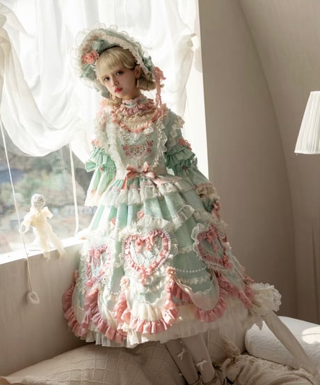 「Vintage Cake」ドレス４点フルセット（ミント） 【2/14まで】送料無料！