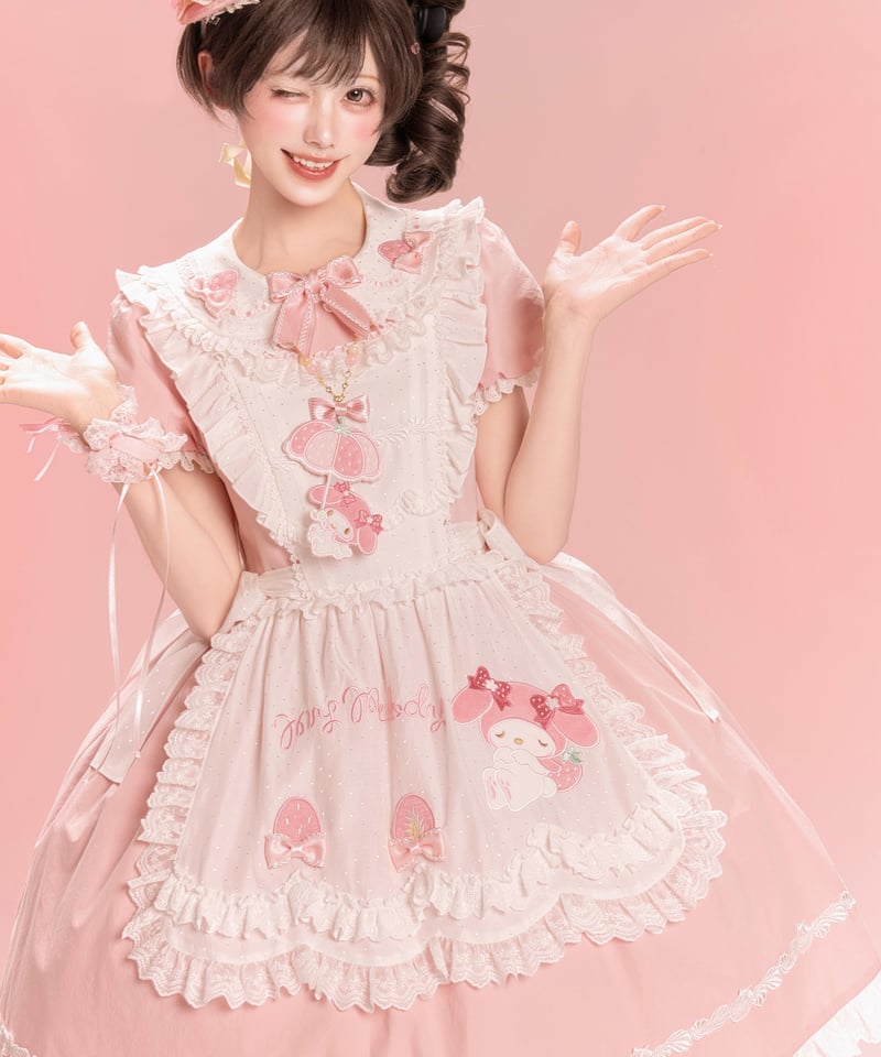 マイメロコラボ」エプロンワンピース 【3/7まで】送料無料！ | GIRLISM