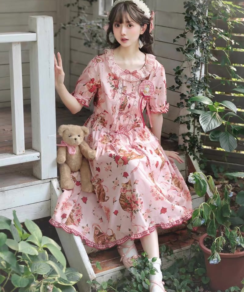 田園猫」ワンピース＆小物 【6/21まで】送料無料！ | GIRLISM