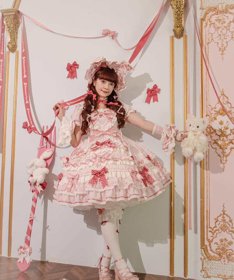 ラビットリボン」青木美沙子コラボドレス（ピンク）【6/15まで】送料