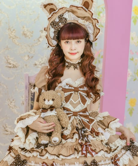 「ラビットリボン」青木美沙子コラボドレス（ブラウン）【6/15まで】送料無料！