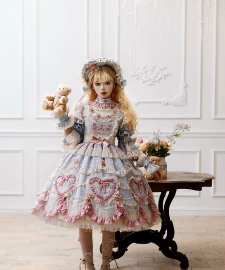 「Vintage Cake」ドレス４点フルセット（サックス） 【2/14まで】送料無料！