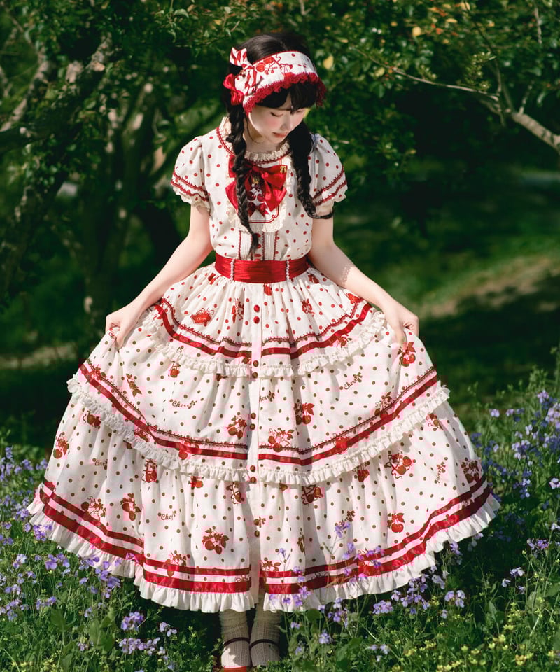 チェリー紋章」段々ワンピース 【3/1まで】送料無料！ | GIRLISM