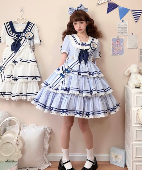 「Navy Girl」半袖ワンピース5点フルセット 【5/2まで】送料無料！
