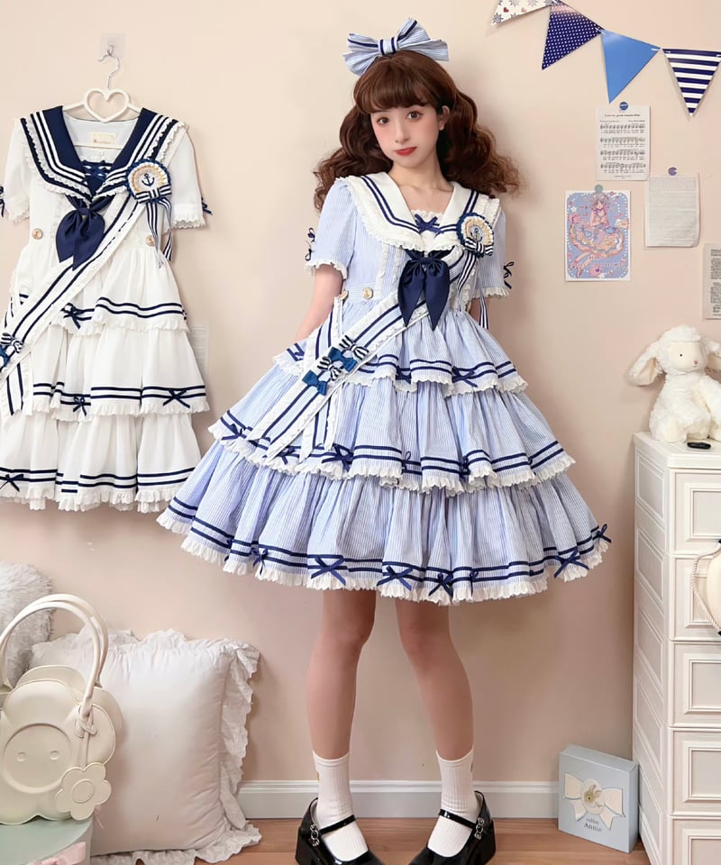 Navy Girl」半袖ワンピース5点フルセット 【5/2まで】送料無料！ | GIRLISM