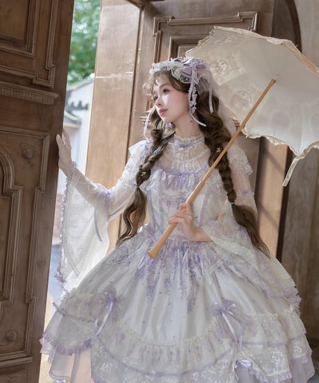 「藤の庭」姫袖ワンピース【5/25まで】ロリータ