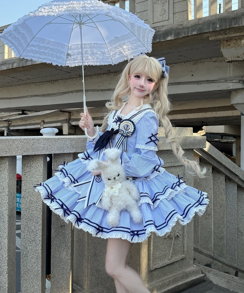 Navy Girl」長袖ワンピース5点フルセット 【5/2まで】送料無料！ | GIRLISM