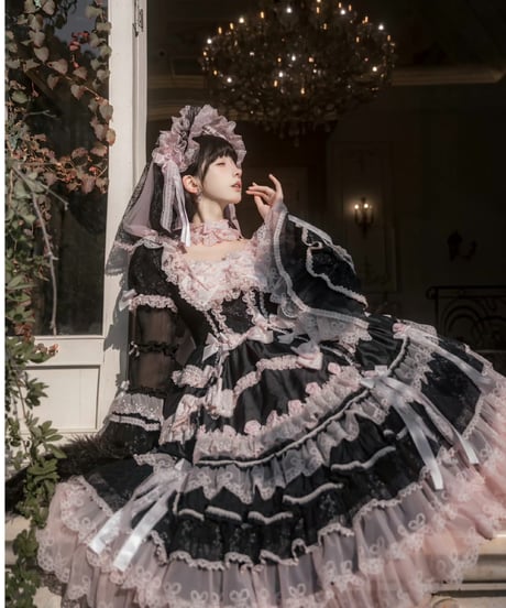 「Pinik Mist Oath」ワンピース＆ジャンパースカート（黒） 【2/5まで】送料無料！