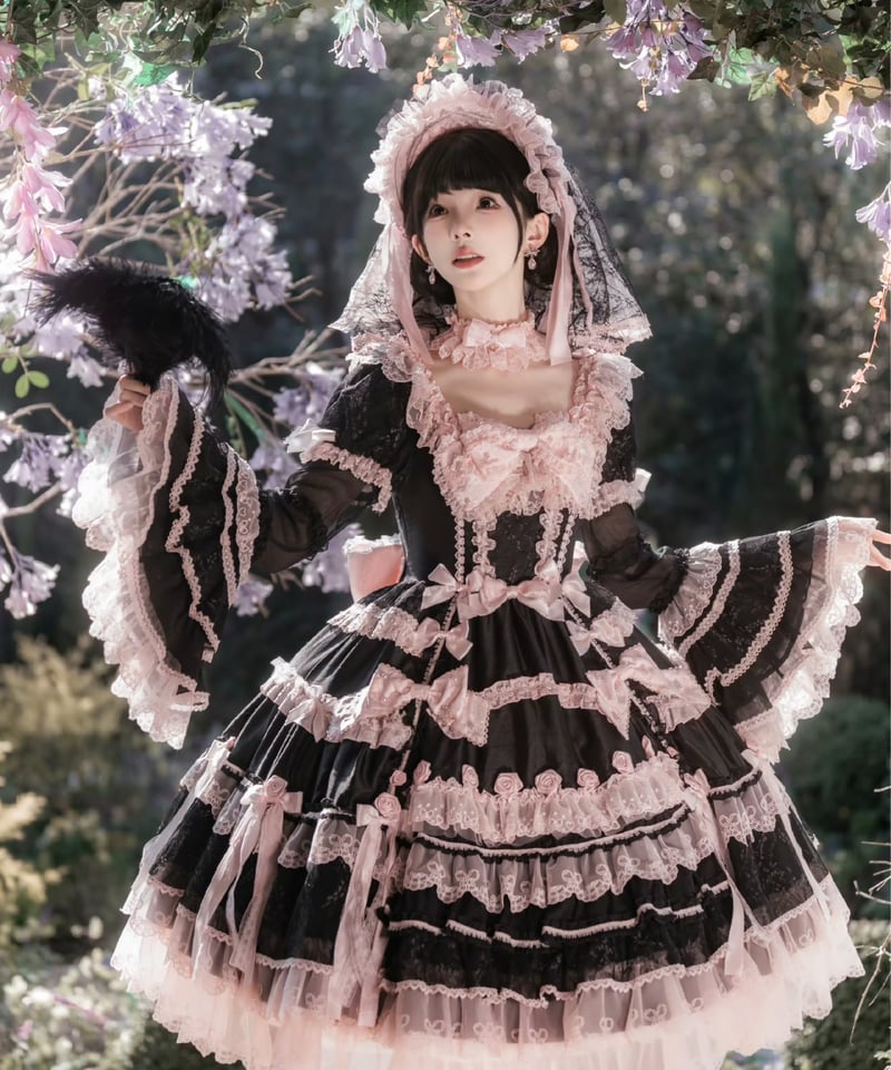 Pinik Mist Oath」ワンピース＆ジャンパースカート（黒） 【2/5まで