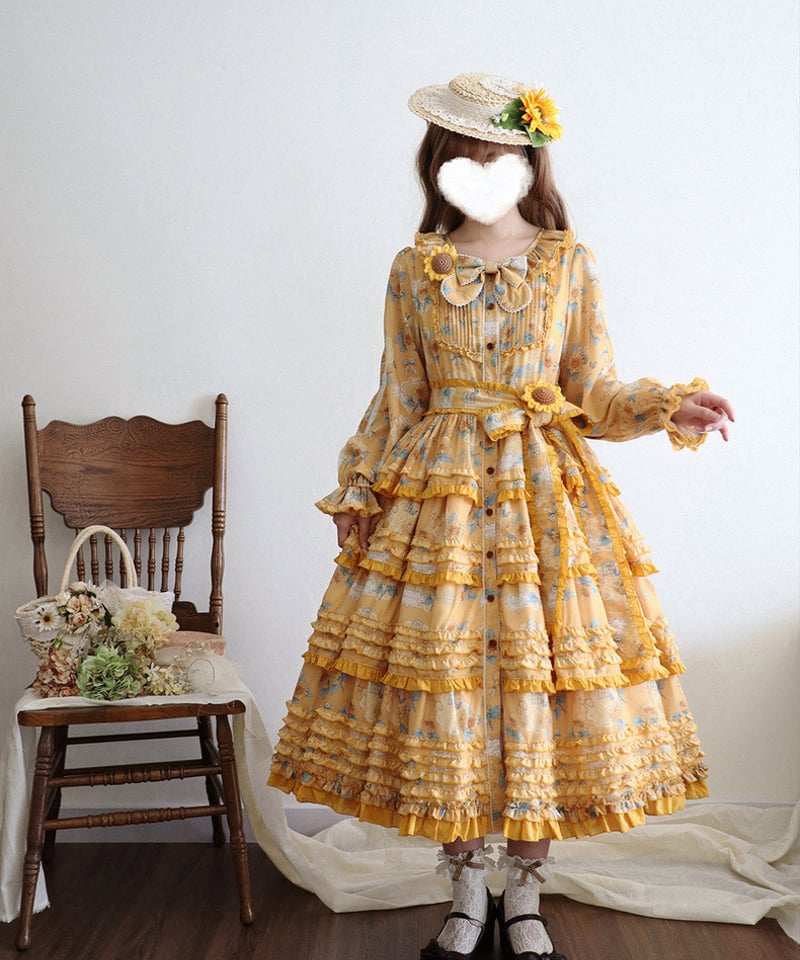 ひまわりの庭」ゴージャスワンピース【10/30まで】送料無料！ | GIRLISM