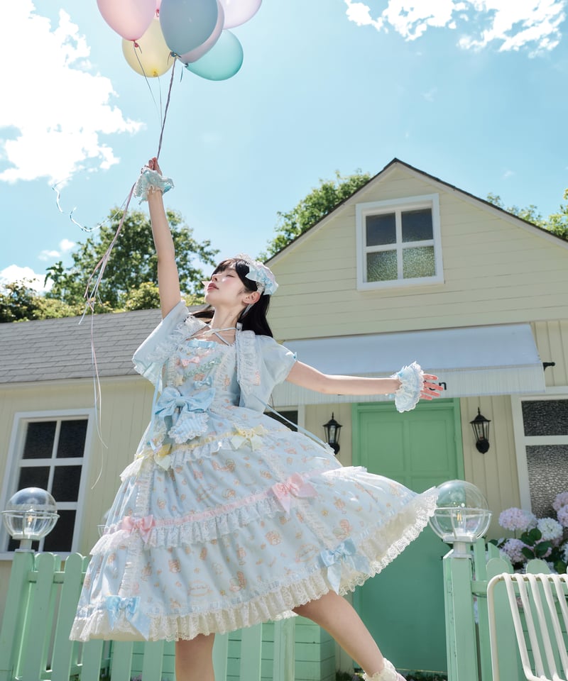 仲夏物語リトルツインスターズコラボ」段々ジャンパースカート 【6/8