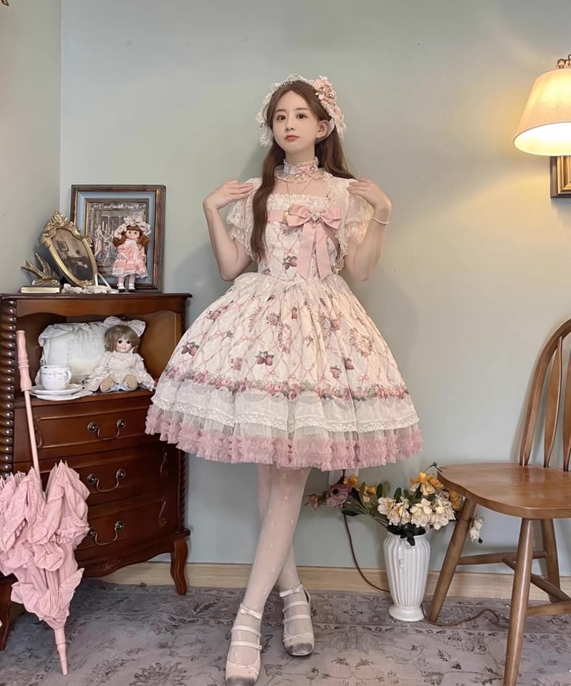 苺ガーデン」ジャンパースカート1型 【5/2まで】送料無料！ | GIRLISM