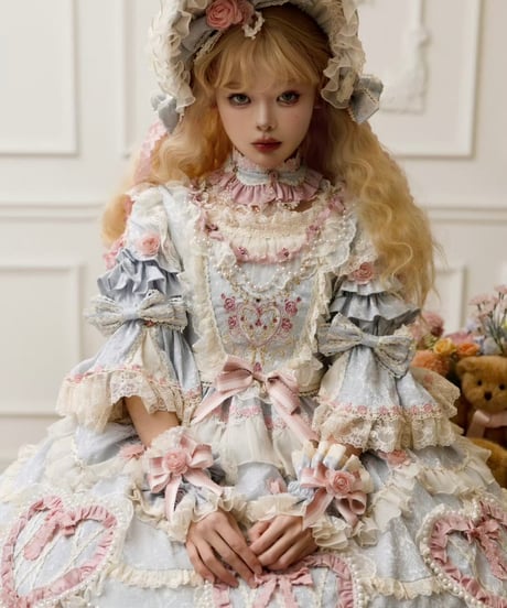 「Vintage Cake」ドレス４点フルセット（サックス） 【2/14まで】送料無料！