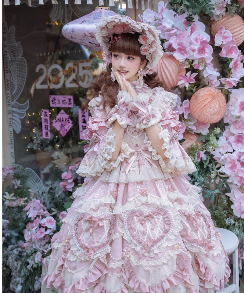 はちわれ　ロリータドレス ケーキプリント ピンク はちわれ ロリータドレス ケーキプリント ピンク 楽天市場】甘いピンク