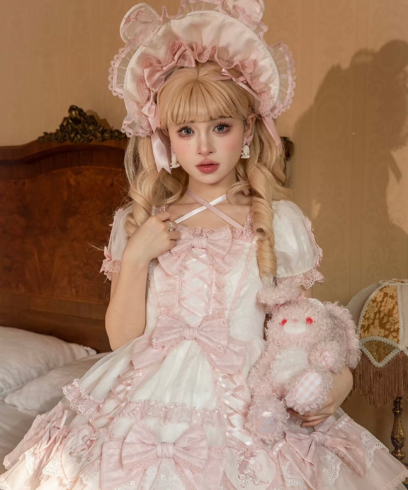 ラビットリボン」スペシャルワンピース＆ボンネット【6/15まで】送料
