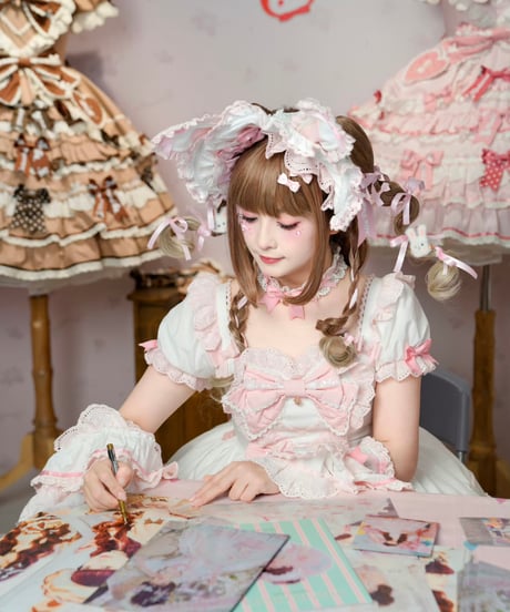「ラビットリボン」青木美沙子コラボドレス（ホワイト）【6/15まで】送料無料！