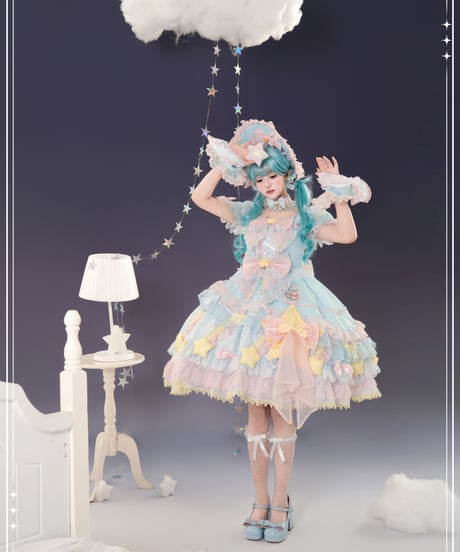 「花と真珠箱×サンリオ」LITTLE TWIN STARSワンピース＆ジャンパースカート【3/10まで】送料無料！