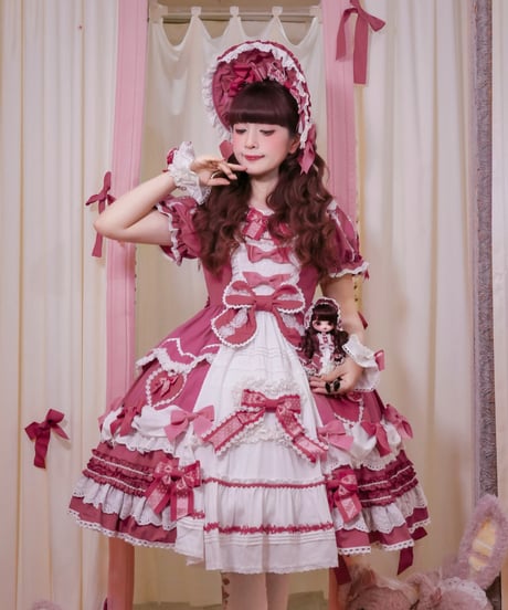 青木美沙子コラボ「ハートコンチェルト」ワンピース＆小物（ローズ） 【9/30まで】送料無料！