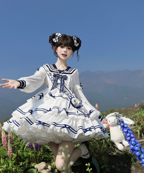 「Navy Girl」長袖ワンピース5点フルセット 【5/2まで】送料無料！