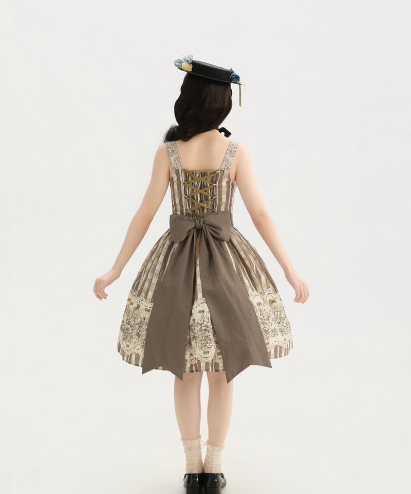 繁花時計2.0」ショートジャンパースカート 【2/20まで】送料無料