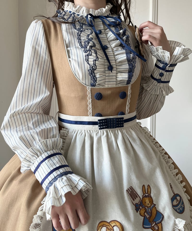 クッキングマウス」ジャンパースカート＆ブラウス 【1/11まで】送料