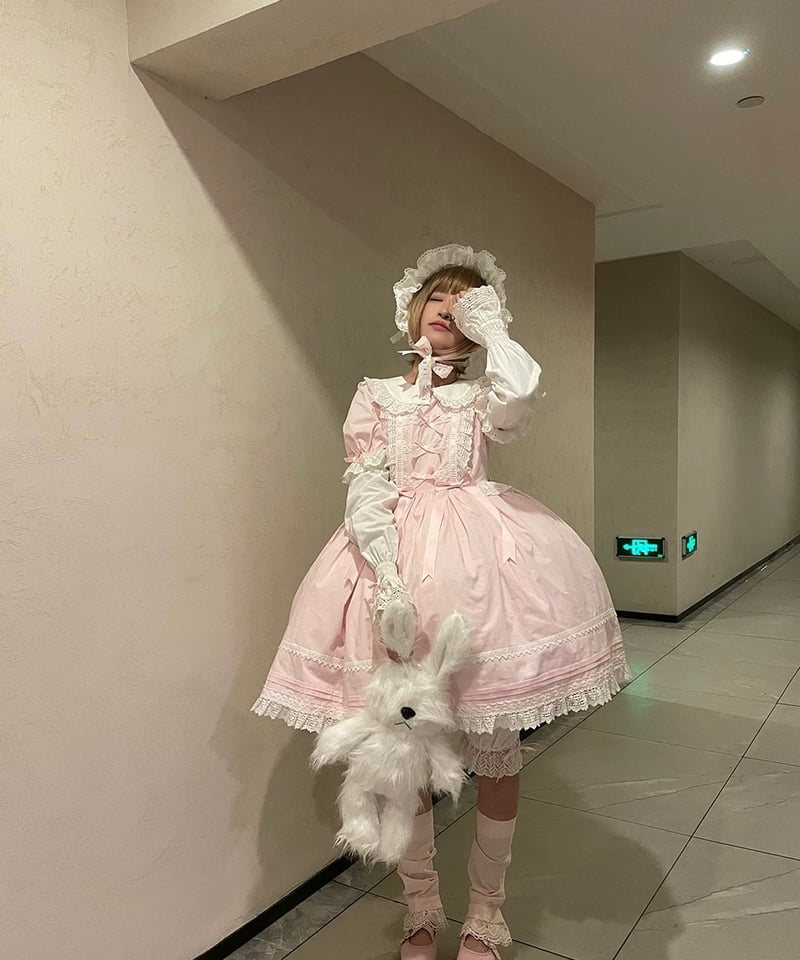 ロリータワンピース サックスx白 楽天市場】白 ロリータ ワンピース