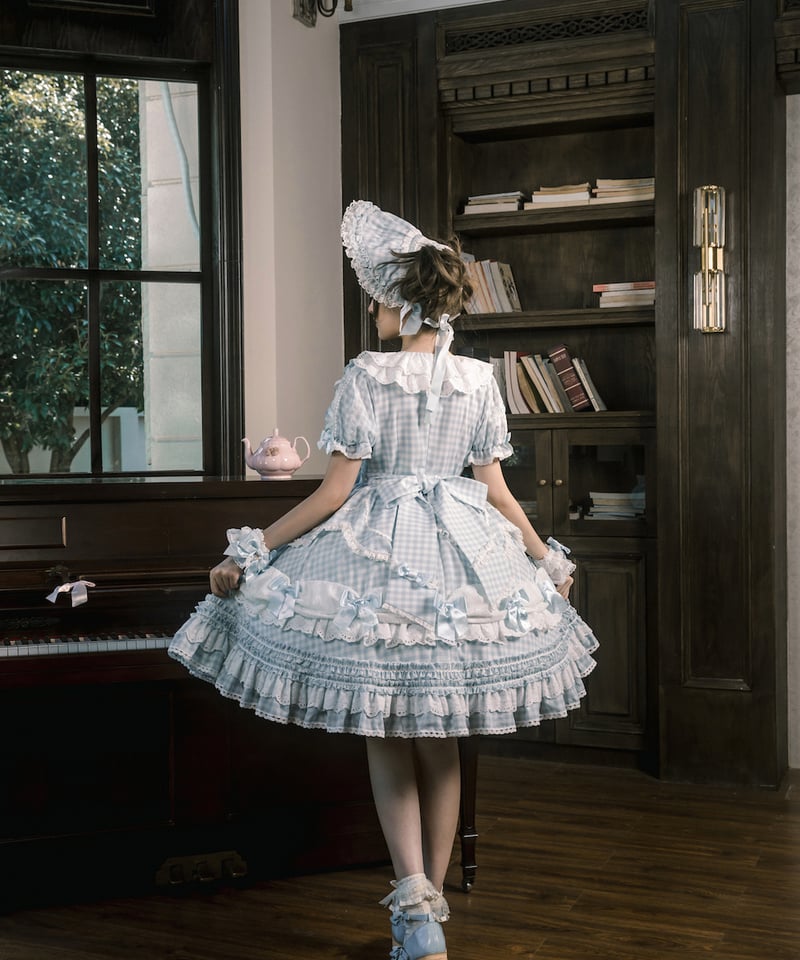 青木美沙子コラボ「ハートコンチェルト」ワンピース＆小物（サックス