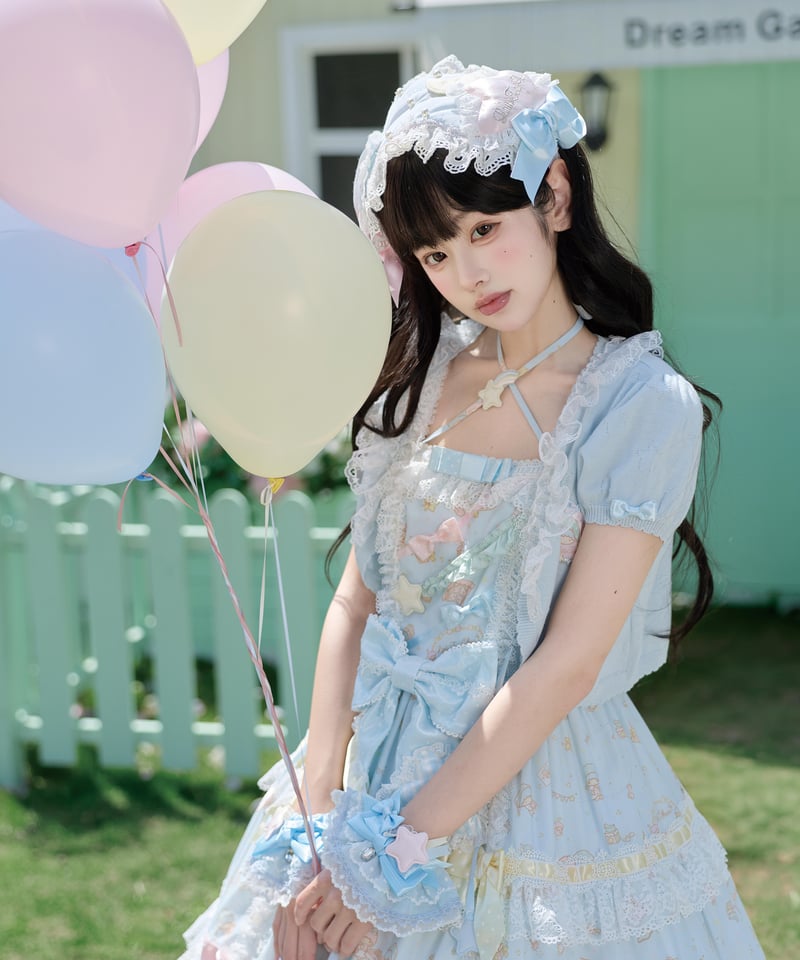 仲夏物語リトルツインスターズコラボ」段々ジャンパースカート 【6/8