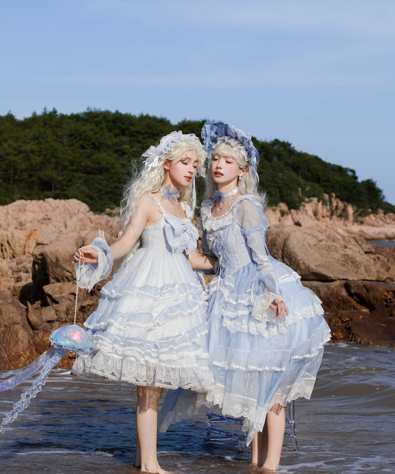 ガラスと波の歌」ロングジャンパースカート【9/8まで】送料無料