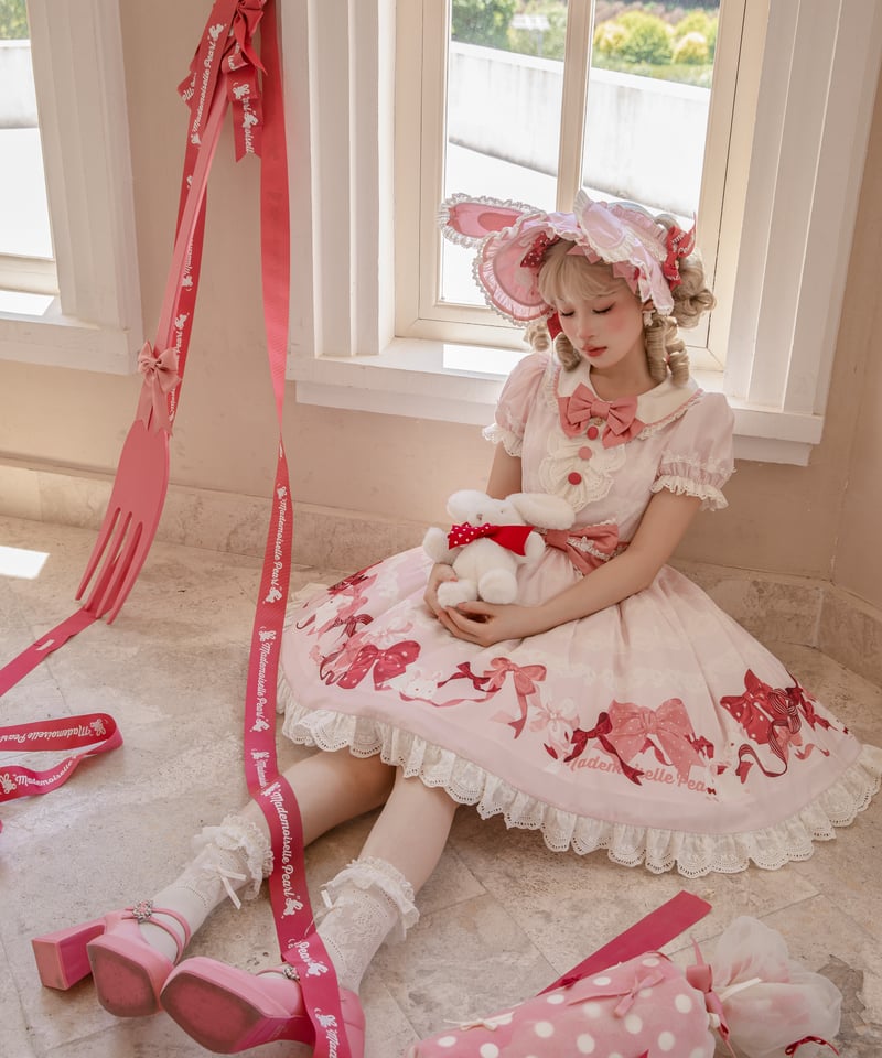 リボン ラビットリボン」リボン柄ワンピース【6/15まで】送料無料！ | GIRLISM