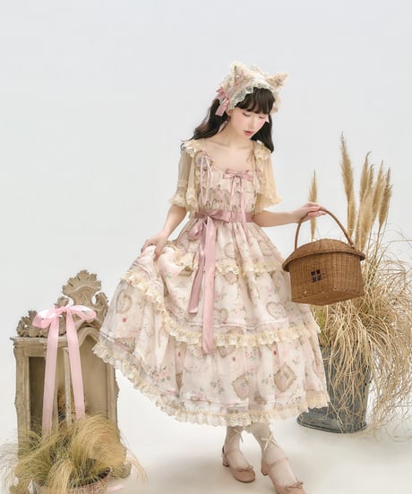 「Victorian Cat」段々ジャンパースカート 【3/14まで】送料無料！