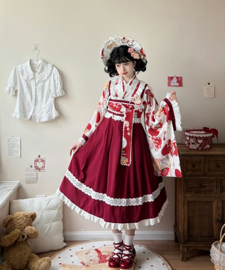 「熊ちゃん大世界」羽織＆袴セット 【7/25まで】送料無料！