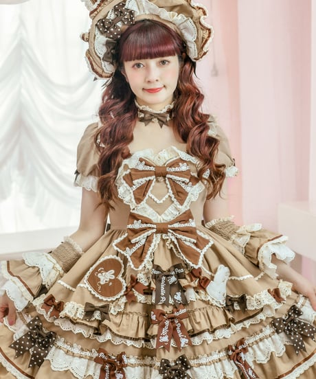 「ラビットリボン」青木美沙子コラボドレス（ブラウン）【6/15まで】送料無料！