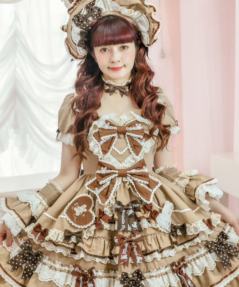 青木美沙子 コラボ シューズ リボン 厚底 おでこ靴 焦げ茶 ブラウン しまむら - しまむら 青木美沙子コラボ リボンストラップ