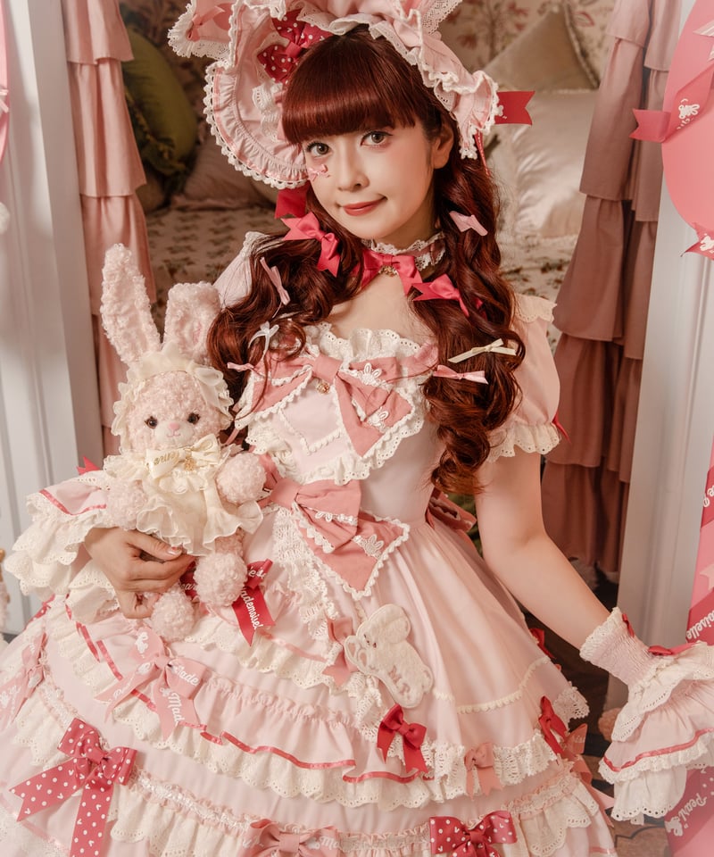 ラビットリボン」青木美沙子コラボドレス（ピンク）【6/15まで】送料