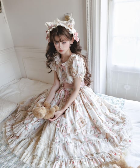「Victorian Cat」ロングワンピース（コットン/シフォン） 【3/14まで】送料無料！