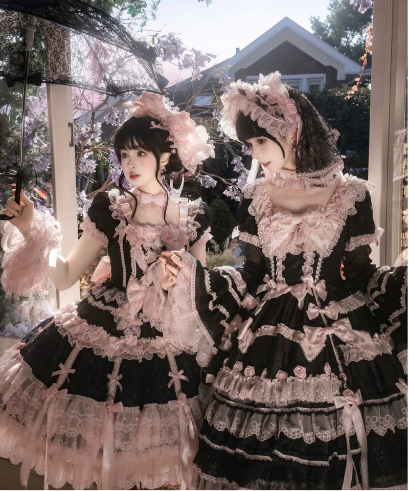 Pinik Mist Oath」ワンピース＆ジャンパースカート（黒） 【2/5まで